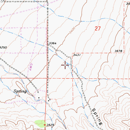 Topographic Map of Spring Canyon, CA