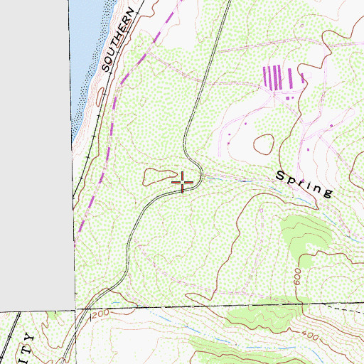 Topographic Map of Spring Canyon, CA