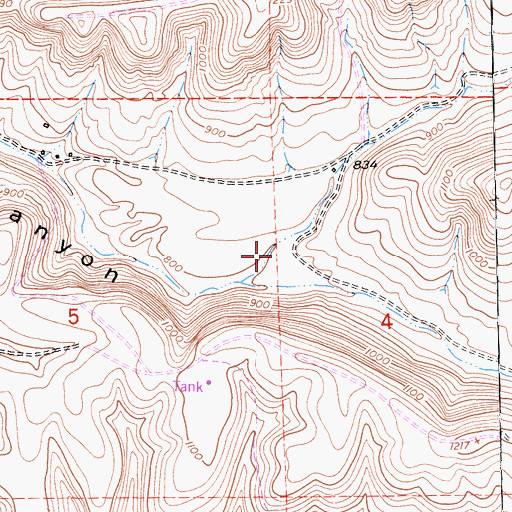 Topographic Map of Spring Canyon, CA