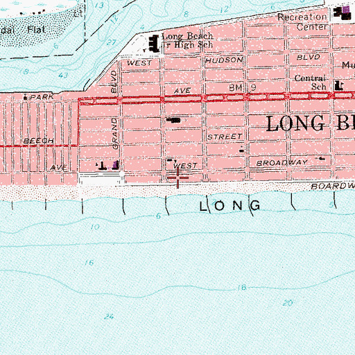 Topographic Map of Seaview Terrace, NY