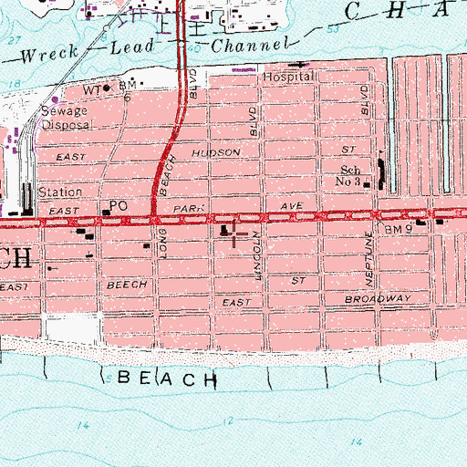 Topographic Map of Saint Mary of the Isle Roman Catholic Church, NY