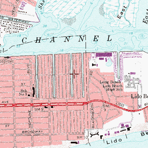 Topographic Map of Hagen Canal, NY