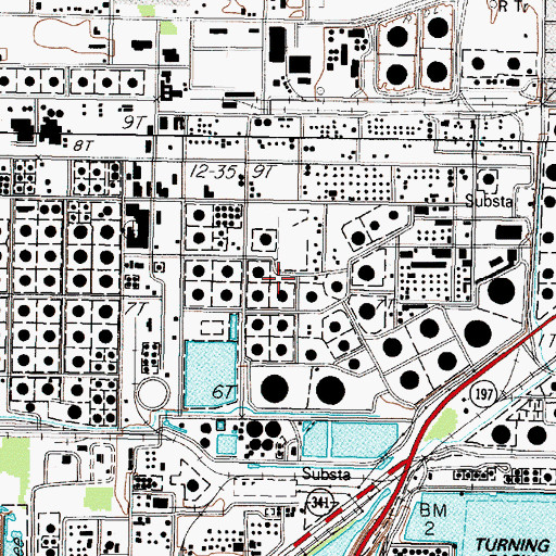 Topographic Map of Texas City Industrial Complex, TX