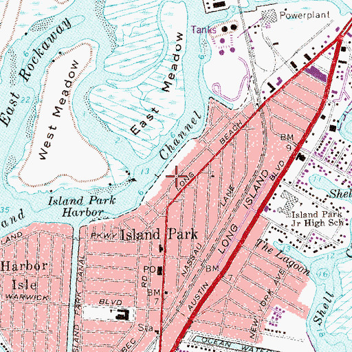 Topographic Map of Bayview Nursing Home, NY