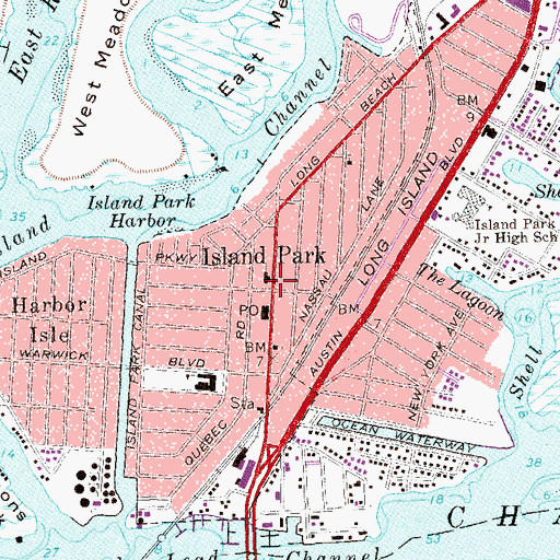 Topographic Map of Roman Catholic Church of the Sacred Heart, NY