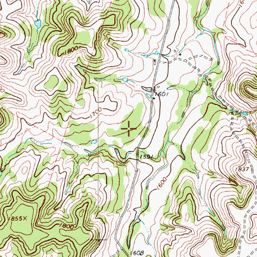 Topographic Map of Givens - Bindseil Cemetery, TX