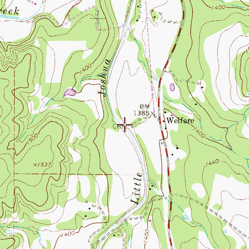Topographic Map of Beseler Cemetery, TX