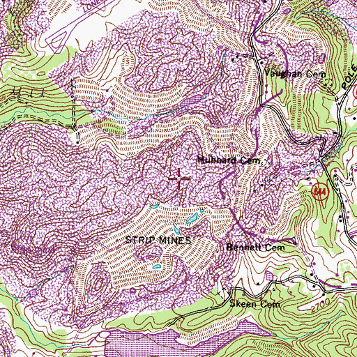 Topographic Map of Wise County Christian School, VA