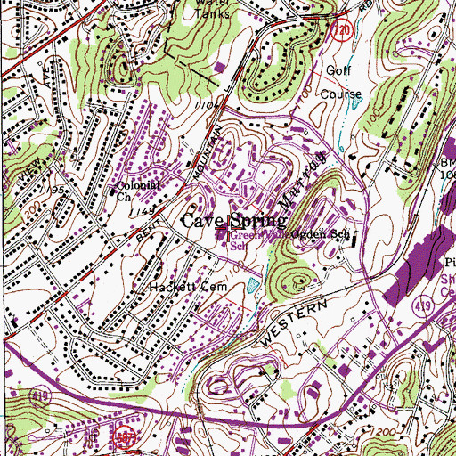 Topographic Map of Green Valley Elementary School, VA