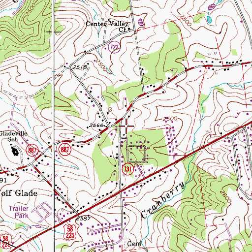Topographic Map of New Life Christian Academy, VA