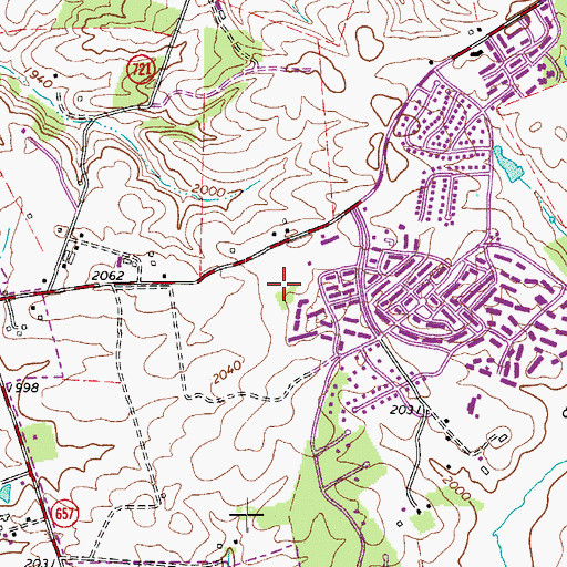 Topographic Map of Kipps Elementary School, VA