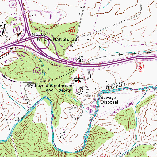 Topographic Map of Echo Valley Christian School, VA