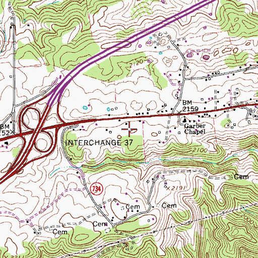 Topographic Map of Community Christian Academy, VA