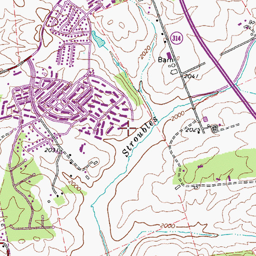 Topographic Map of Tall Oaks Montessori School, VA