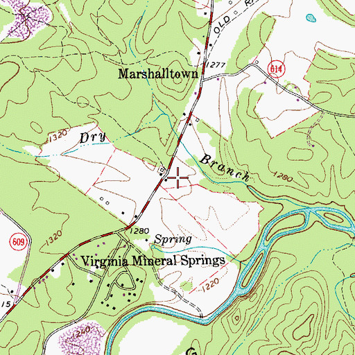 Topographic Map of Wilderness Outdoor Opportunity Discovery School, VA