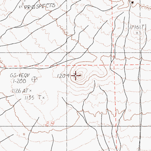 Topographic Map of Squaw Tit, CA