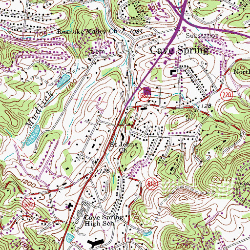 Topographic Map of Montessori Childrens House School, VA