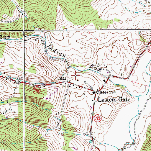 Topographic Map of Gateway Christian Academy, VA