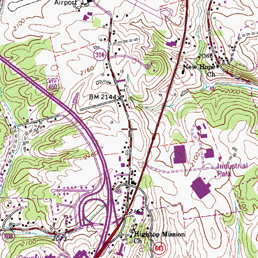 Topographic Map of Saint John Neumann Academy, VA