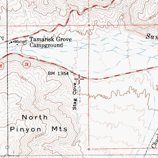 Topographic Map of Stag Cove, CA