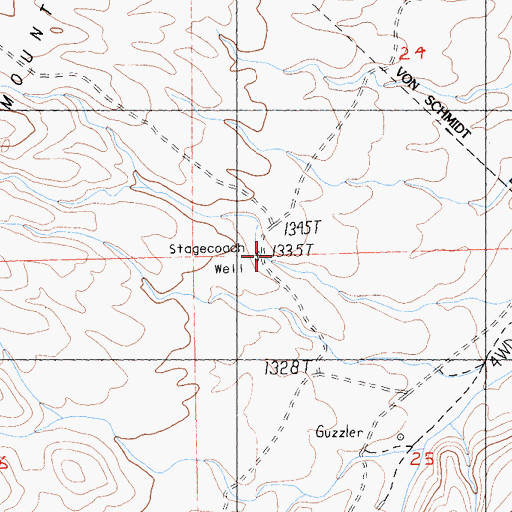 Topographic Map of Stagecoach Spring, CA