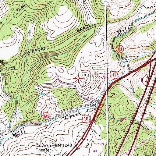 Topographic Map of Rockbridge Christian Academy, VA