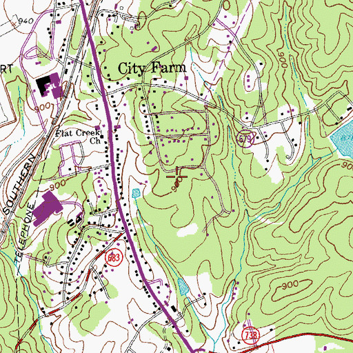 Topographic Map of Desmond T Doss Academy, VA