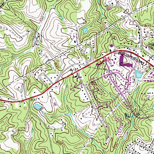Topographic Map of James River Day School, VA