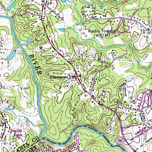 Topographic Map of Abundant Life Academy, VA
