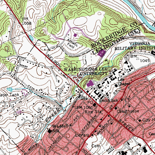 Topographic Map of Woods Creek Montessori School, VA
