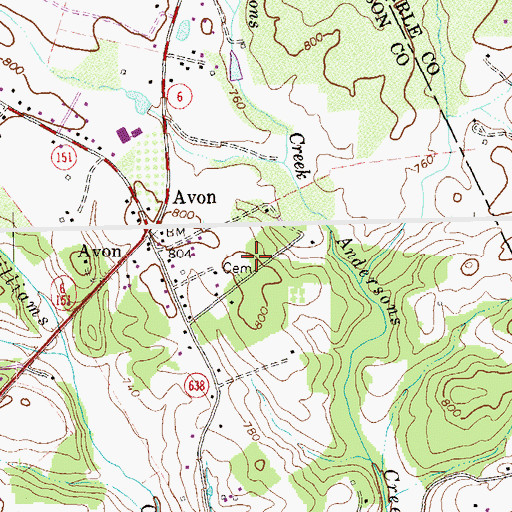 Topographic Map of North Branch School, VA