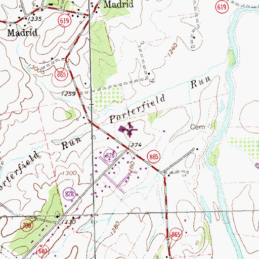 Topographic Map of Cassell Elementary School, VA
