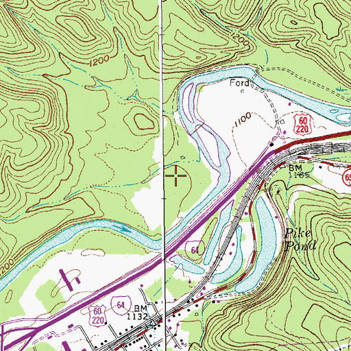 Topographic Map of Mountain View Elementary School, VA