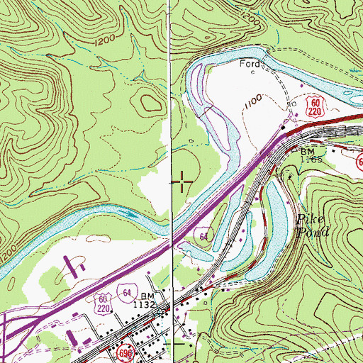 Topographic Map of Clifton Middle School, VA