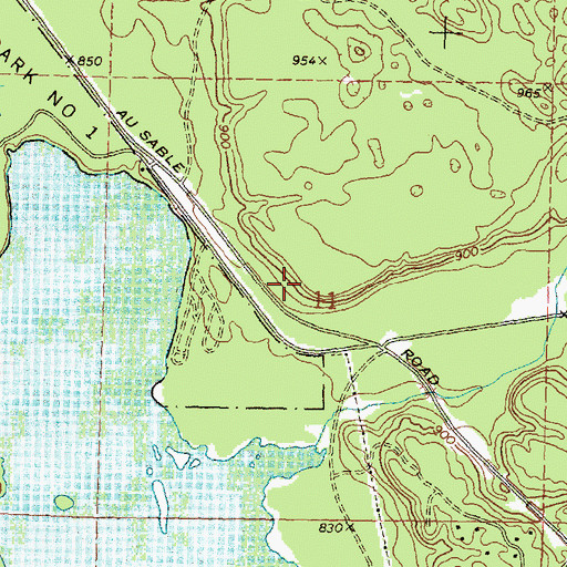 Topographic Map of Bamfield Station (historical), MI