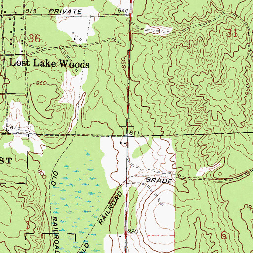 Topographic Map of Ritchie Post Office (historical), MI