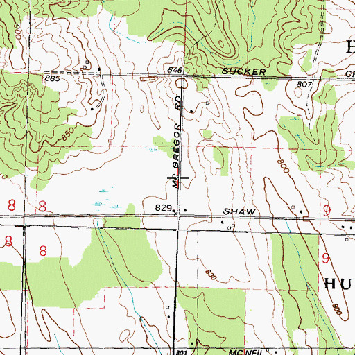 Topographic Map of Lodge Post Office (historical), MI