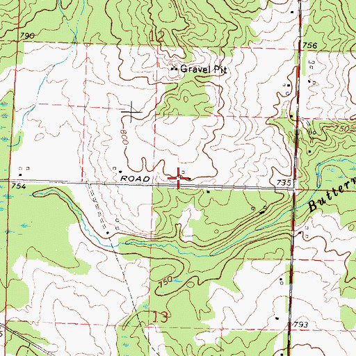 Topographic Map of Monarch Ridge Golf Course, MI