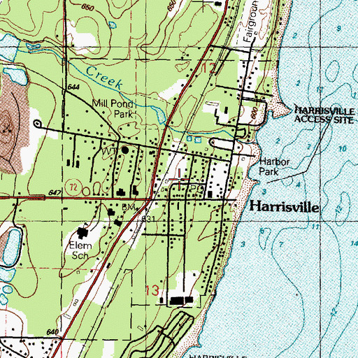 Topographic Map of Westminster Presbyterian Church, MI