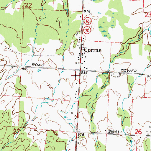 Topographic Map of Sunnyside United Methodist Church, MI