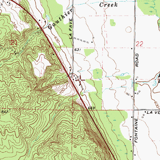 Topographic Map of Alcona Township Hall, MI