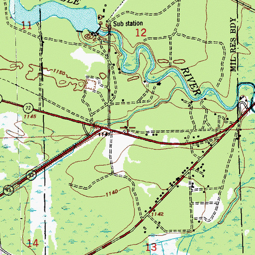 Topographic Map of Calvary Baptist Church, MI