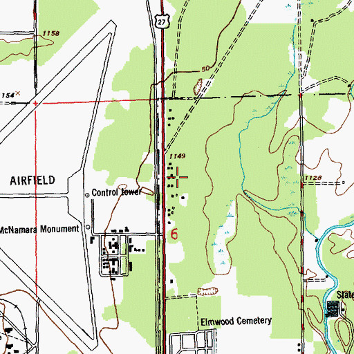 Topographic Map of Timberly Village Campground, MI