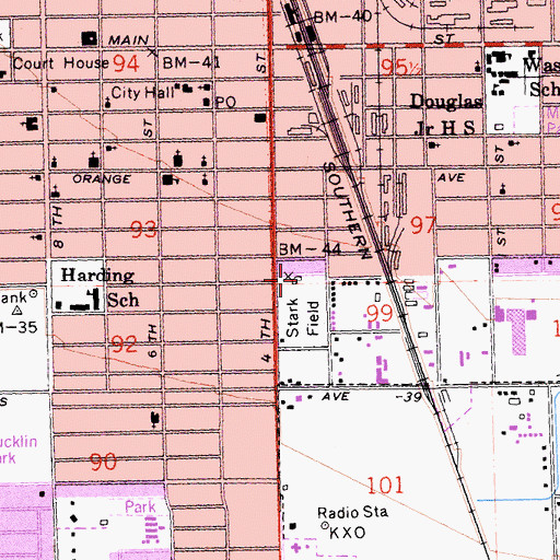 Topographic Map of Stark Field, CA