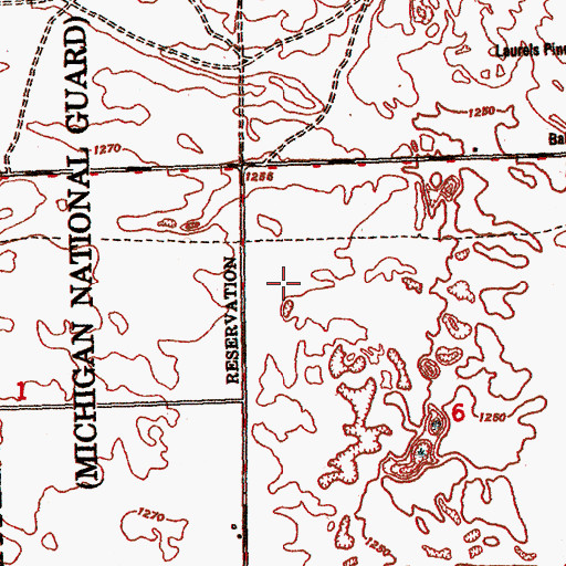 Topographic Map of Fox Run Country Club, MI