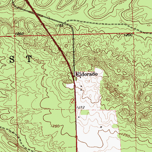 Topographic Map of Eldorado Post Office (historical), MI