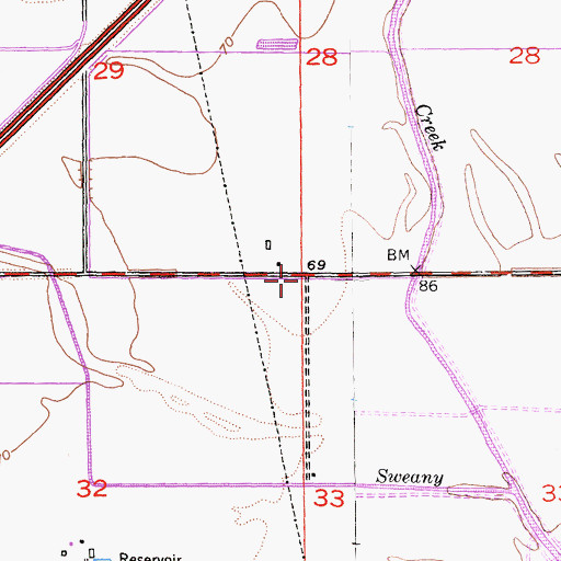 Topographic Map of Sacramento Valley National Cemetery, CA