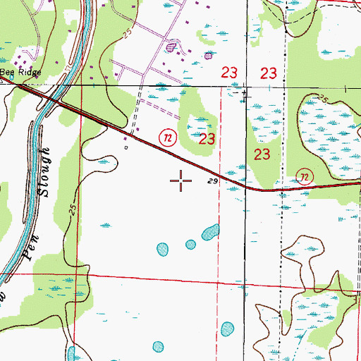 Topographic Map of Sarasota National Cemetery, FL