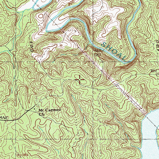 Topographic Map of Georgia National Cemetery, GA