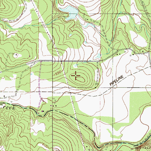 Topographic Map of Cole - Hugman Cemetery, TX